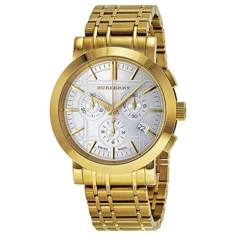 burberry gold watch sale|beautiful silver gold burberry watch.